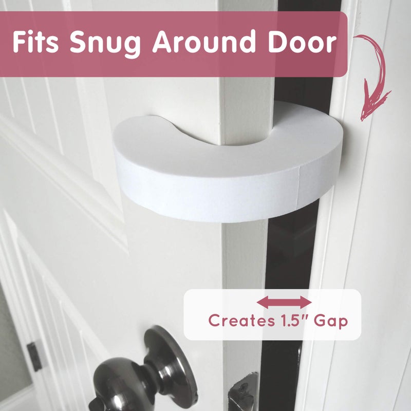 Wittle Finger Pinch Guard - Baby Proof Door Stopper with Soft & Durable Foam - Keeps Doors from Slamming, Prevents Finger Pinch Injuries, and Child or Pet from Getting Locked in Room (2-Pack) - Image 5
